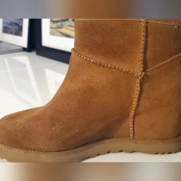 UGG Femme Mini Suede Ankle Wedge Boots - Picture 10 of 16